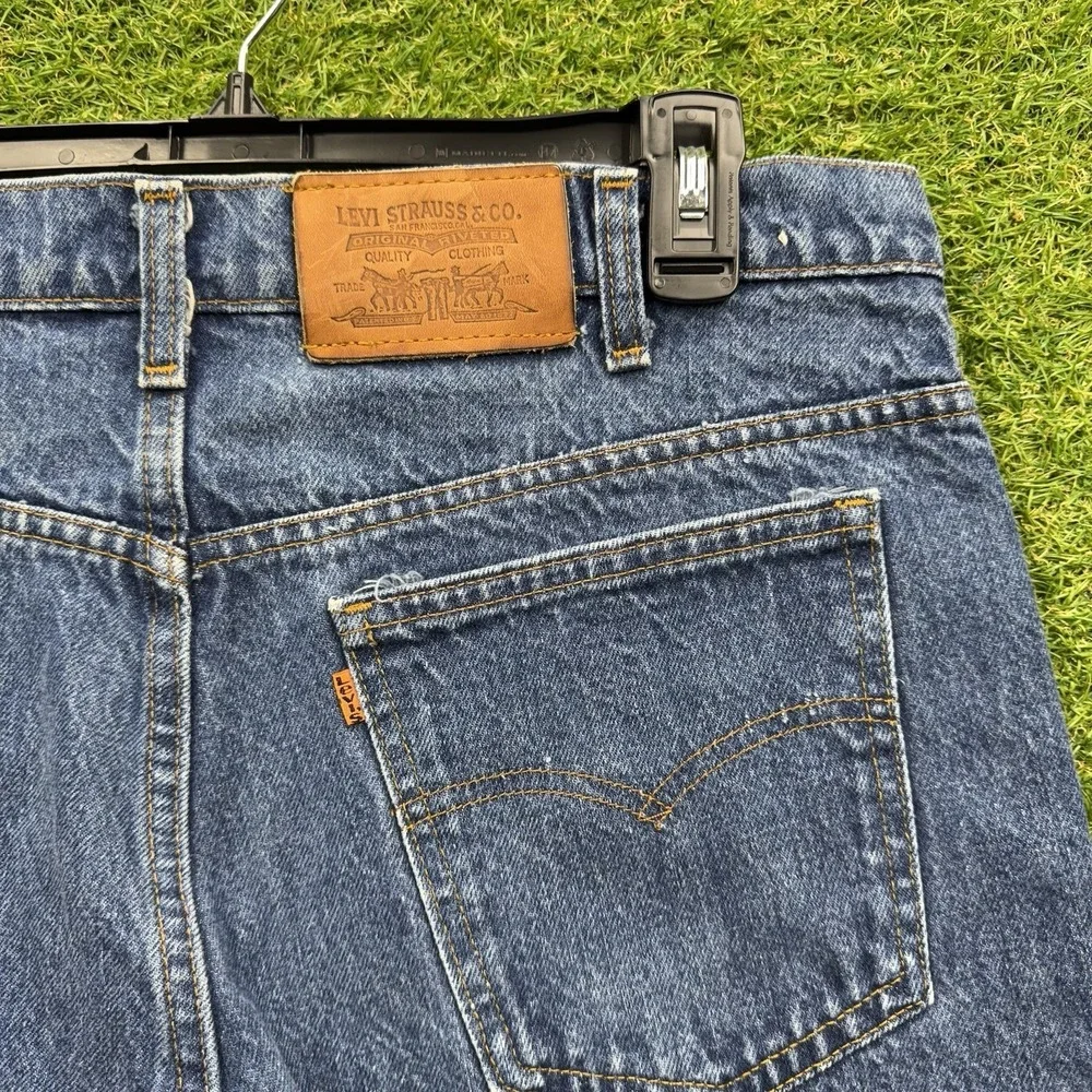 Vintage Levis Jean Shorts Mens 32 Jorts Orange Tab Casual Relaxed Fit Workwear